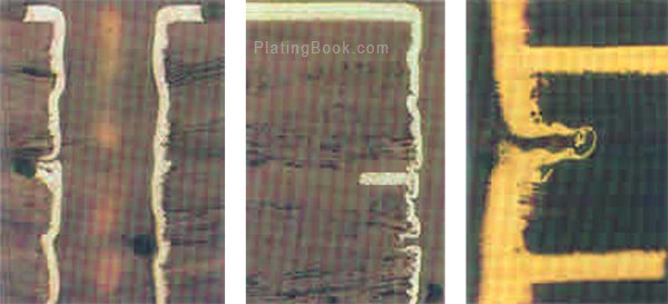 钻孔不良型孔破切片图