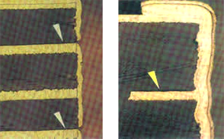 楔形孔破切片图