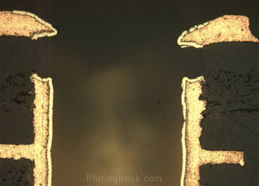 干膜入孔型孔无铜切片图