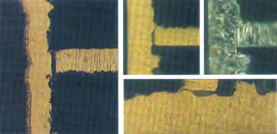 Desmear造成的内层互连分离切片图