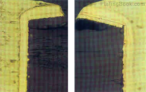 孔环起翘的切片 孔环起翘的切片