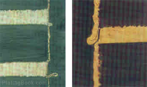 铜壁折叠与夹杂物切片 铜壁折叠与夹杂物切片